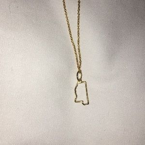 gold mississippi necklace